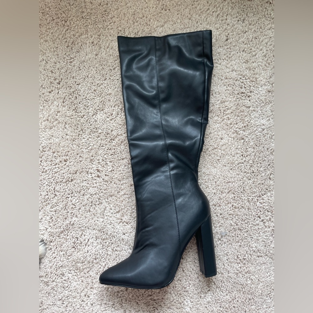 Black High Heel Boot- Size 7 - Brand new